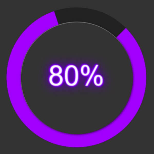 Gráfico / Loader Radial com CSS e Javascript Puro
